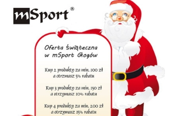 Oferta świąteczna Sklepu mSport Głogów