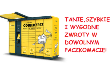 TANIE, SZYBKIE I WYGODNE ZWROTY W PACZKOMACIE!