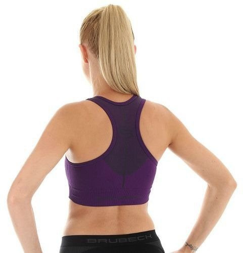 Damski sportowy Crop Top fitness BRUBECK  CR10070 purpura