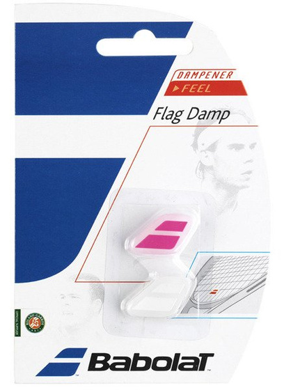 Vibrastopy Babolat Flag Damp x2 biało/różowy