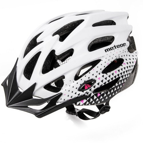 Kask rowerowy METEOR MV29 biało/czarny