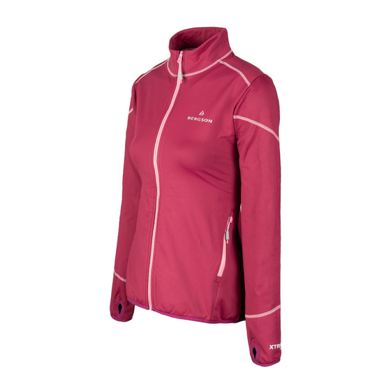 Bluza Damska  BERGSON SWIFTLAYER full zip VTX Anemone