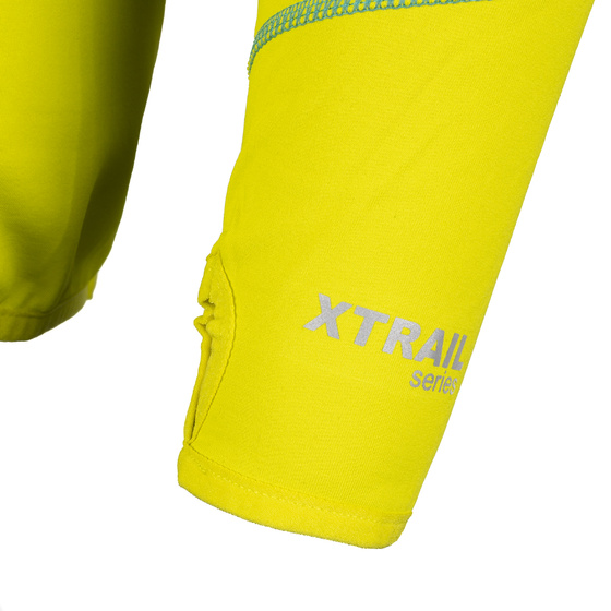 Bluza Męska  BERGSON SWIFTLAYER half zip VTX Dark Green/Lemon