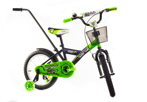 Rower dziecięcy Rock Kids TROPHY 16" black/green