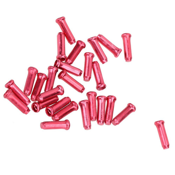 Końcówki linki De One CL-DE009 2,4mm czerwona alu # 5 sztuk