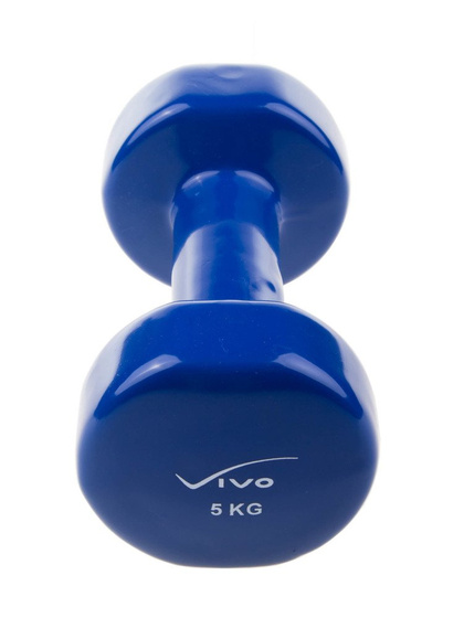 Hantel hantla winylowy VIVO 5kg  granatowy (1szt.)