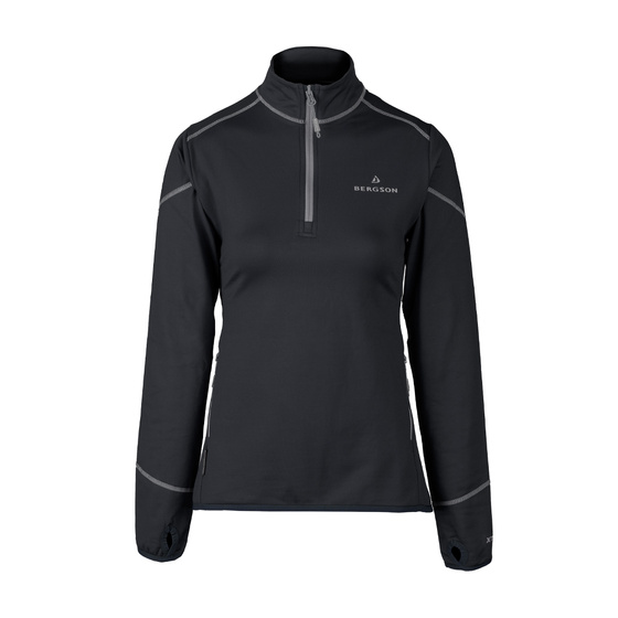 Bluza Damska  BERGSON SWIFTLAYER half zip VTX Black
