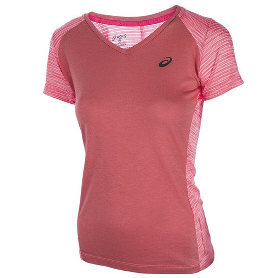 Damska koszulka  ASICS FUZEX V-NECK SS TOP (0688)