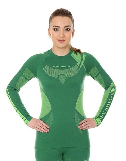 Damska bluza termoaktywna Brubeck DRY LS13070 grafit/limonka