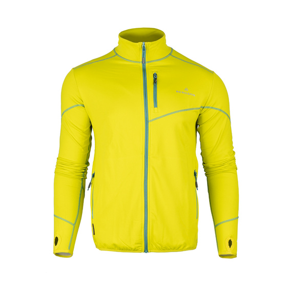 Bluza Męska  BERGSON SWIFTLAYER full zip VTX Dark Green/Lemon