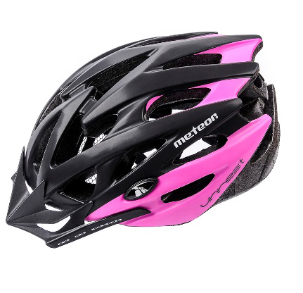 Kask rowerowy METEOR MV29 UNREST czarno/różowy