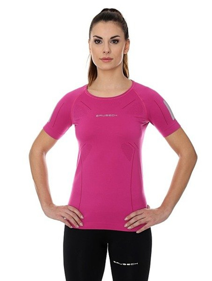 Damska koszulka Athletic Brubeck SS11080 amarantowa