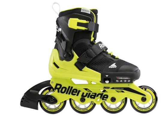 Rolki rekreacyjne ROLLERBLADE Microblade black/neon yellow