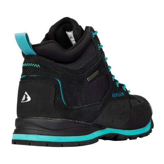 Damskie buty hikingowe BERGSON SOIRA Mid STX Black/mint