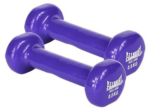 Hantle winylowe ALLRIGHT 2x0,50kg fioletowe komplet