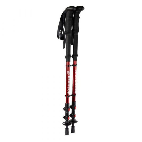 Kije Trekkingowe składane BERGSON BTP-03 CARBON red