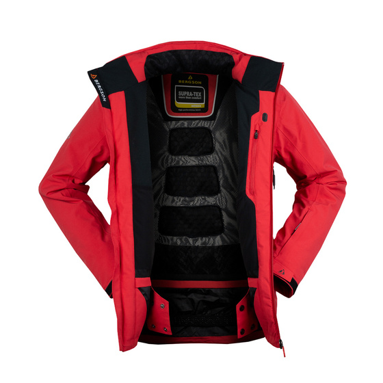 Męska kurtka narciarska BERGSON CARBON XMT Chinese Red