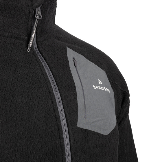 Męska bluza polarowa Warmpile BERGSON MISTBOUND Black