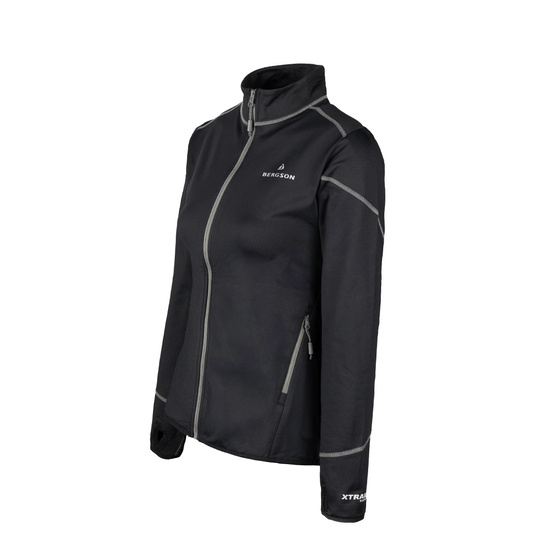 Bluza Damska  BERGSON SWIFTLAYER full zip VTX Black