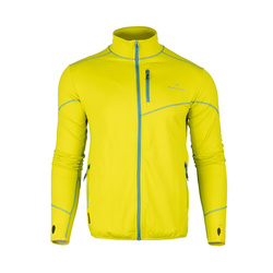 Bluza Męska  BERGSON SWIFTLAYER full zip VTX Dark Green/Lemon