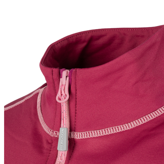 Bluza Damska  BERGSON SWIFTLAYER half zip VTX Anemone