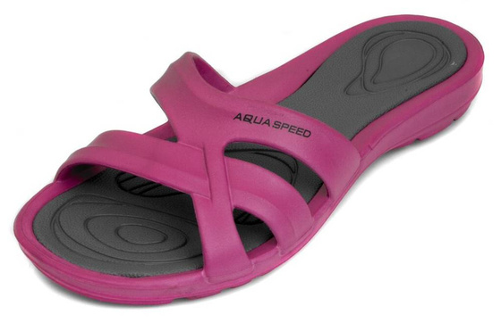 Damskie klapki AQUA SPEED Panama różowo/szare