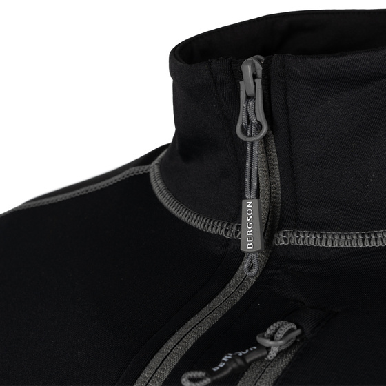 Bluza Męska  BERGSON SWIFTLAYER half zip VTX Black