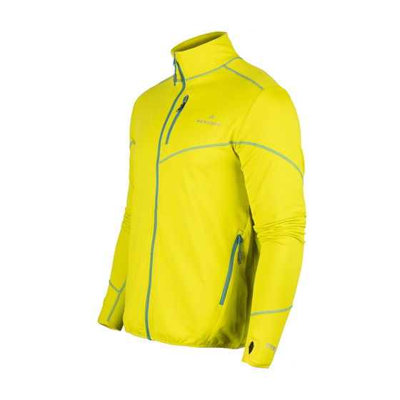 Bluza Męska  BERGSON SWIFTLAYER full zip VTX Dark Green/Lemon