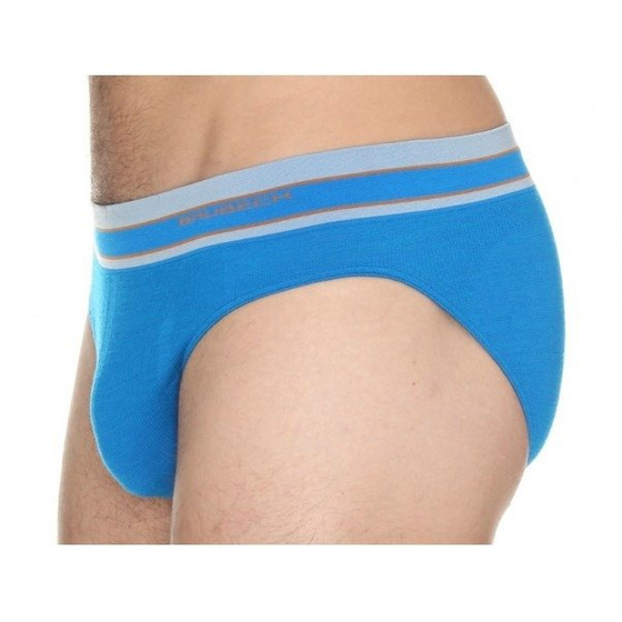 Męskie slipy BRUBECK Active Wool BE10110 niebieskie