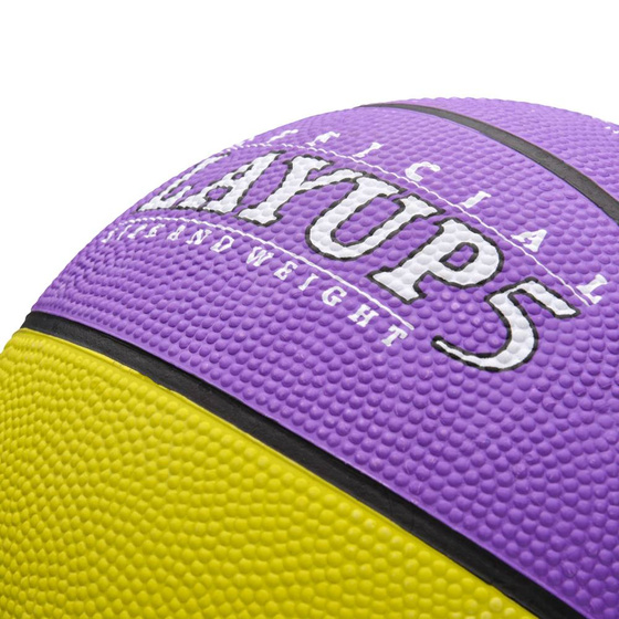 Piłka koszowa Meteor Layup r. 5 fioletowo/żółta