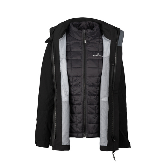 Kurtka Damska 3w1 BERGSON ALTIRA 3in1 STX BLACK