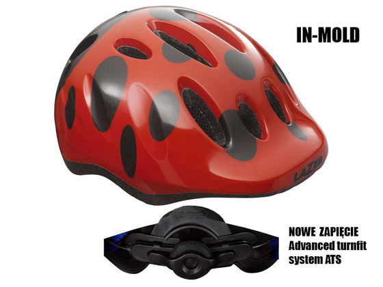 Kask rowerowy dziecięcy LAZER Max PLUS biedronka 49-56cm