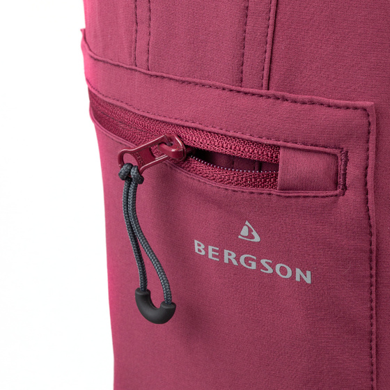 Damskie spodnie trekkingowe BERGSON SNASA 4W NS 22 Roddy Red