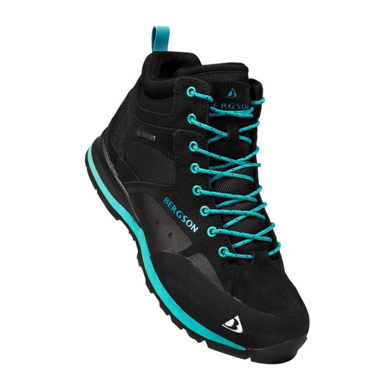 Damskie buty hikingowe BERGSON SOIRA Mid STX Black/mint