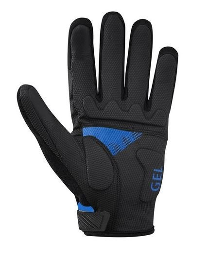 Męskie rękawiczki rowerowe Shimano Long blue