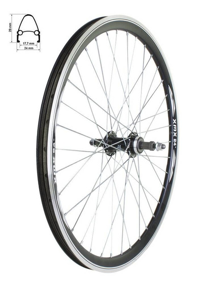 100183 Koło tył XMX 24'' obr. stożek czarna