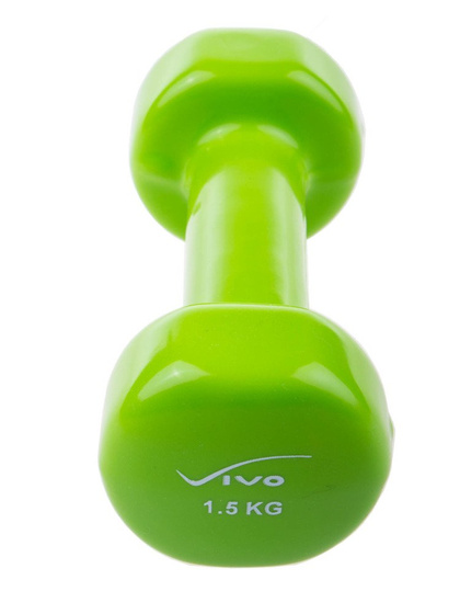 Hantel hantla winylowy VIVO 1,5kg zielone (1szt.)