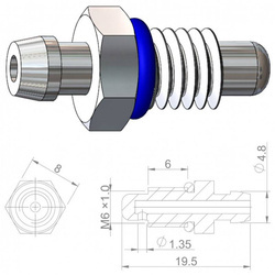Śruba do odpowietrzania hamulców SHIMANO M6x1.0