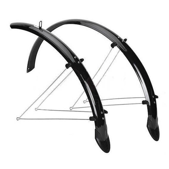 Błotniki ORION 26'' x 53mm czarne komplet z chlapaczami