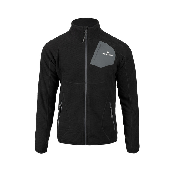 Męska bluza polarowa Warmpile BERGSON MISTBOUND Black