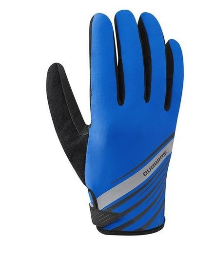 Męskie rękawiczki rowerowe Shimano Long blue