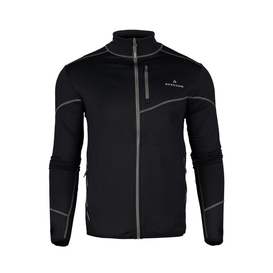 Bluza Męska  BERGSON SWIFTLAYER full zip VTX Black