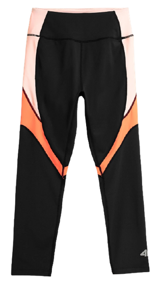 Damskie Legginsy do biegania 7/8 4F H4Z21 SPDF010 czarne