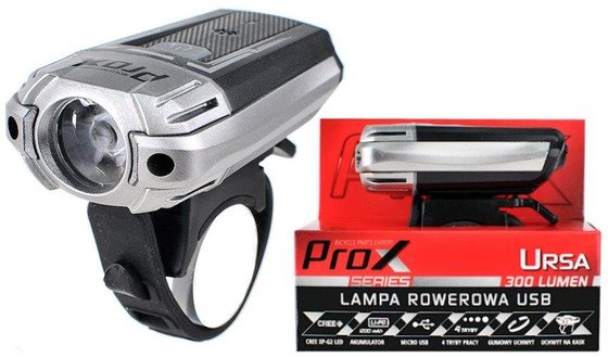 Lampka przednia PROX URSA 1-LED 300Lm USB