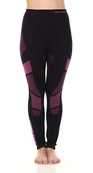 Damskie spodnie termoaktywne BRUBECK Dry LE11850 czarny/amarant