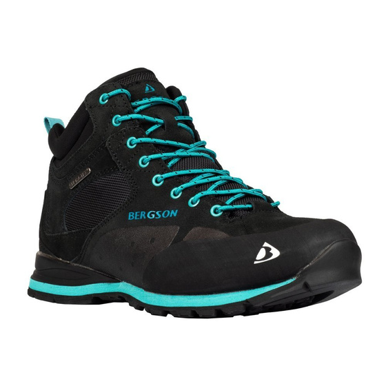 Damskie buty hikingowe BERGSON SOIRA Mid STX Black/mint