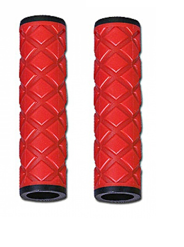 Chwyty HY-306-3 PCV, L:115mm, czerwono-czarne