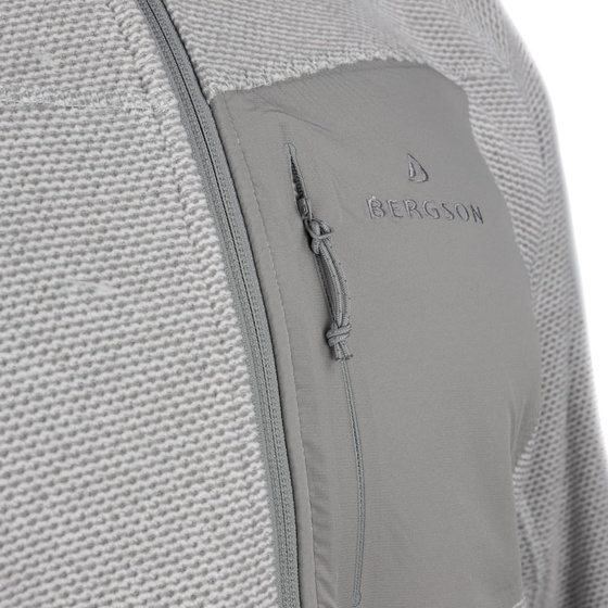 Bluza Polarowa Męska BERGSON Everwarm WP jkt Grey