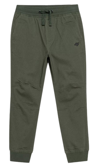 Chłopięce spodnie joggery 4F HJL22 JSPMC001 khaki