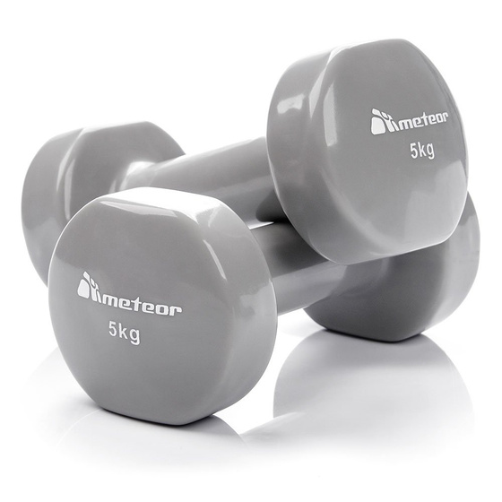 Hantle winylowe METEOR 5kg szare